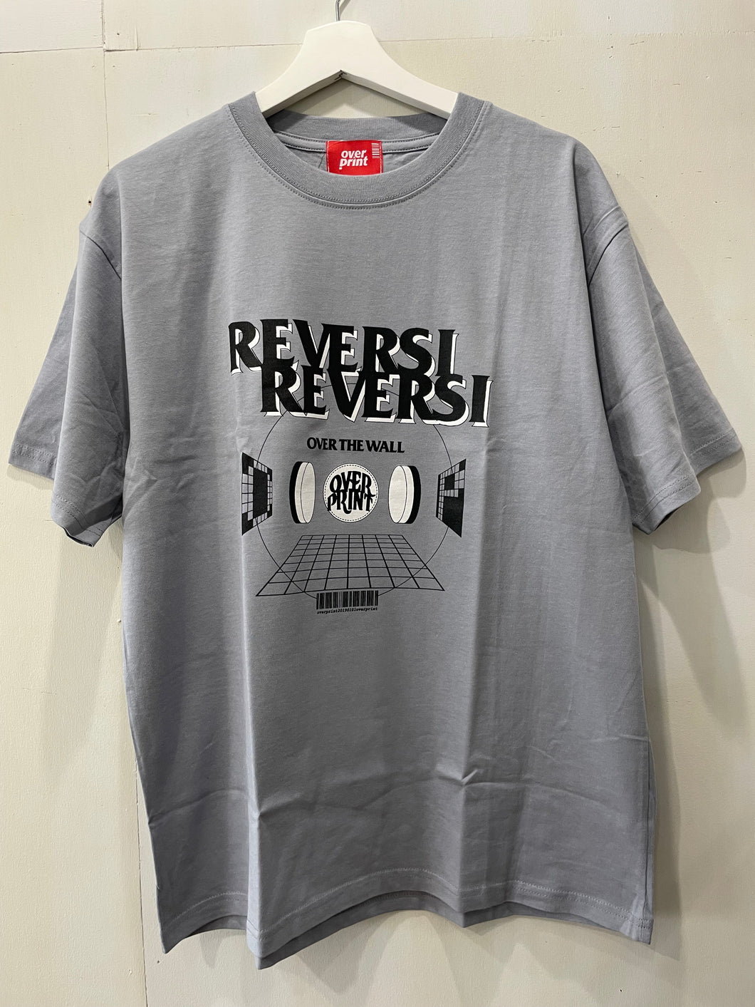 over print  REVERSI Tee(blue grey)