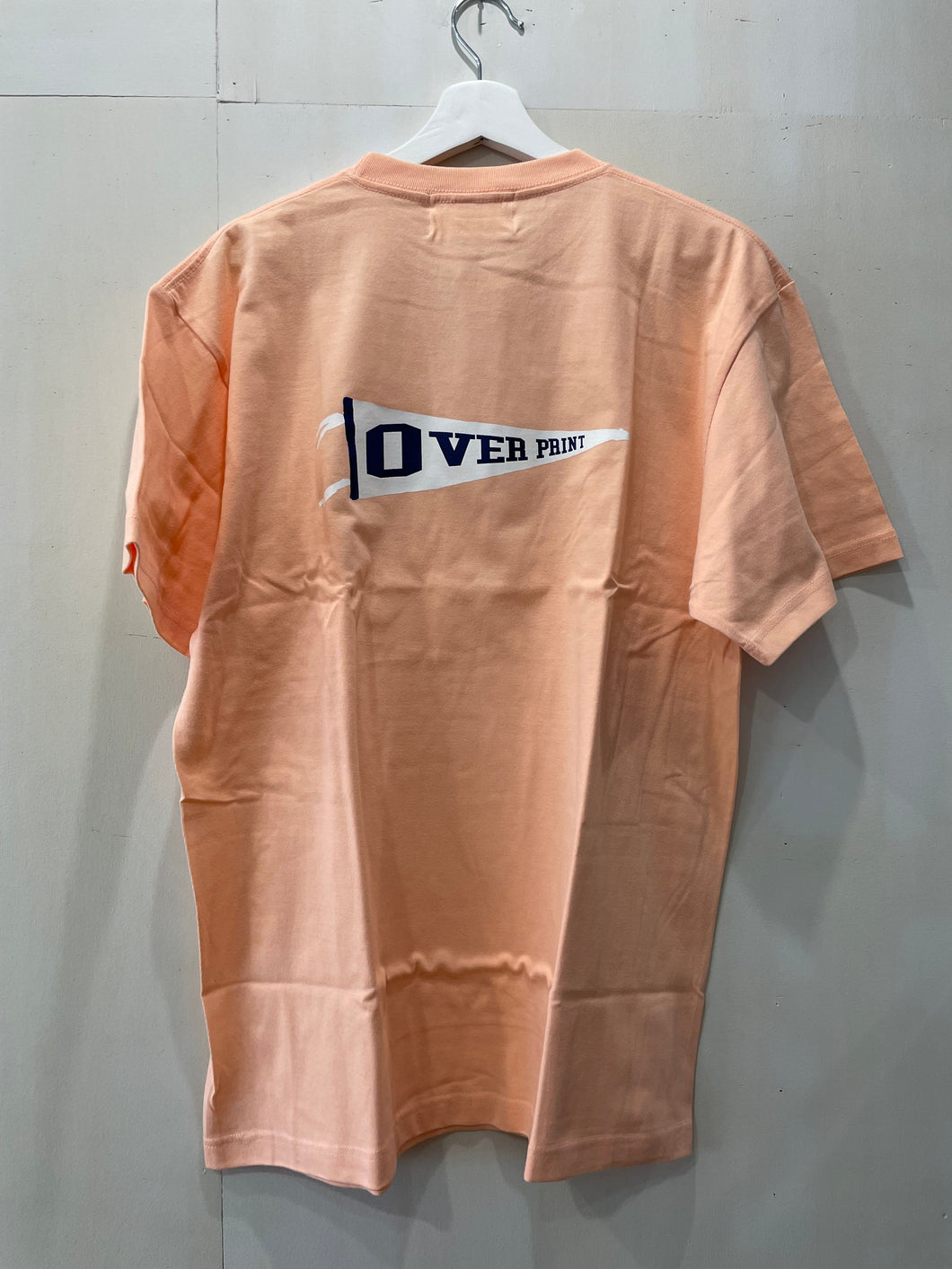 over print  back pennant Tee(light pink)